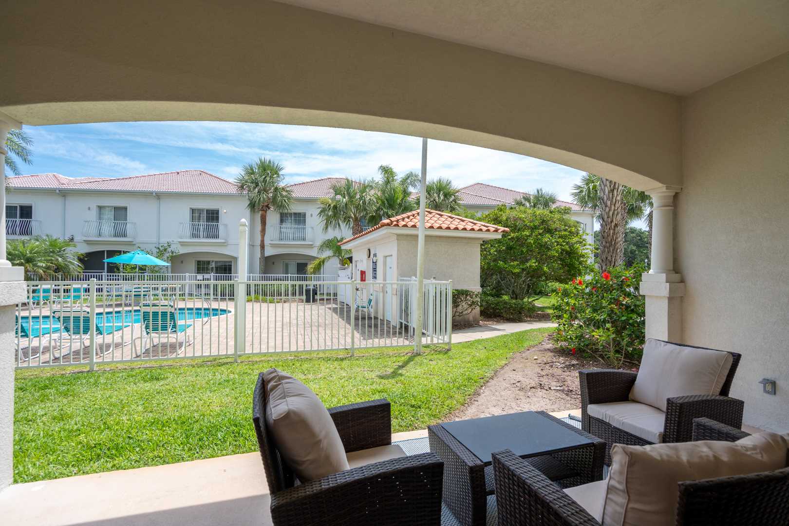Patio view of pool